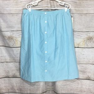 Nantucket turquoise skirt with buttons 20W maxi